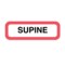 Nevs Position Labels - Supine 1/2" x 1-1/2" White w/Red & Black XP-700 - alternate 1